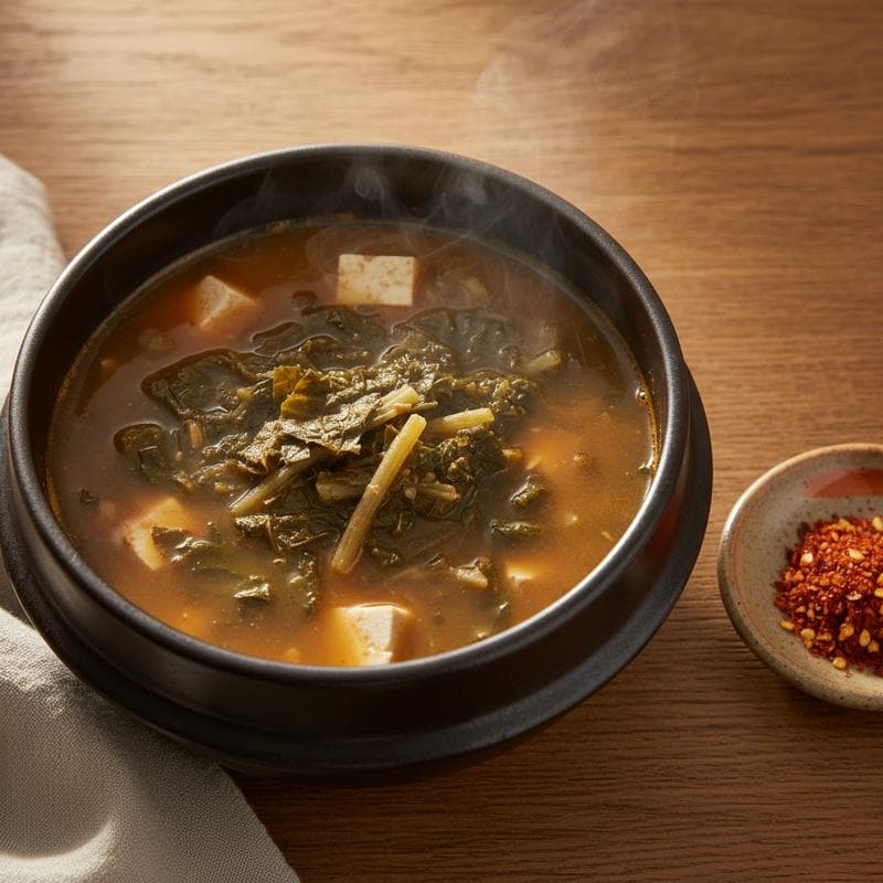 Dried Radish Greens Soybean Soup