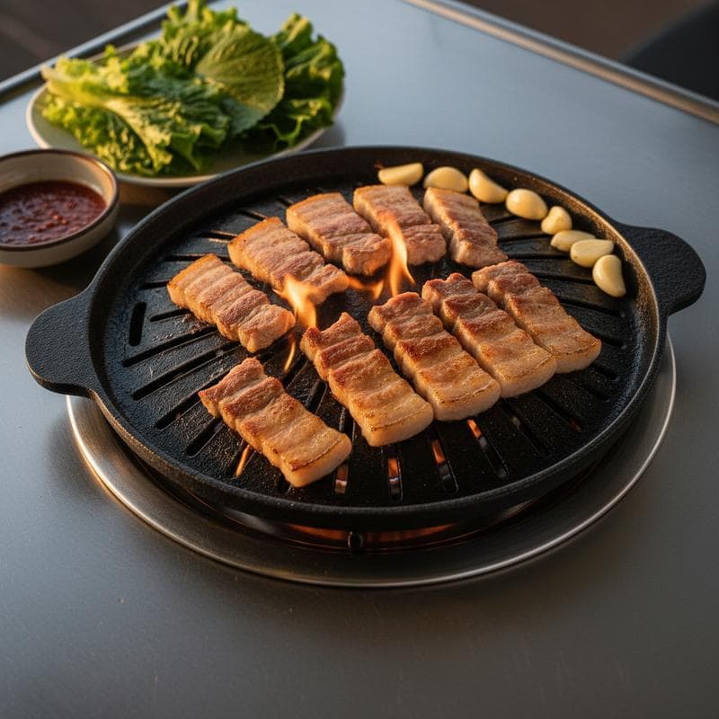 Grilled Pork Belly (Samgyeopsal)