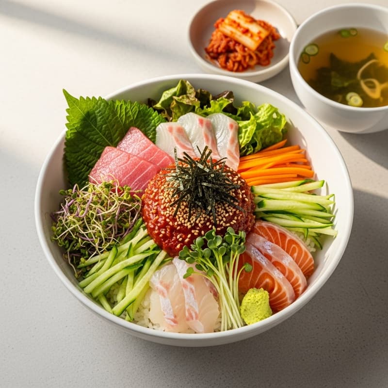 Hoe Dupbap (Raw Fish Rice Bowl)
