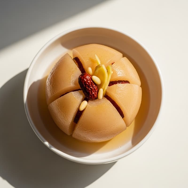 Poached Pear with Ginger (Baesuk)