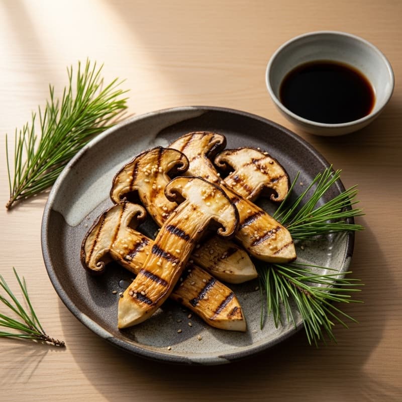 Grilled Pine Mushrooms